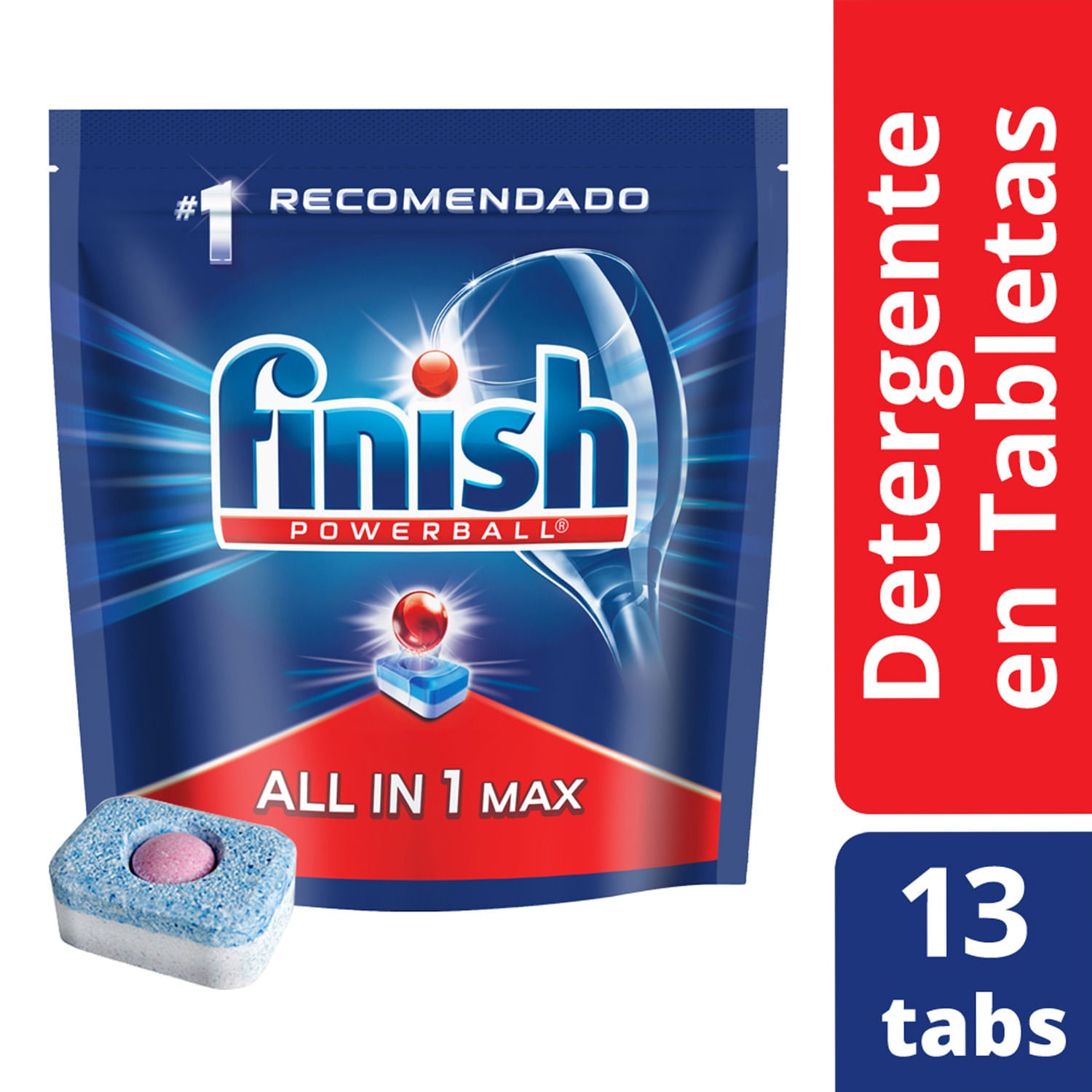  Finish Max in 1 Powerball, tabletas de detergente para