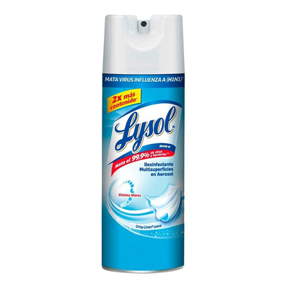 Lysol Desinfectante Aerosol Crisp Linen Scent 538 Grs.