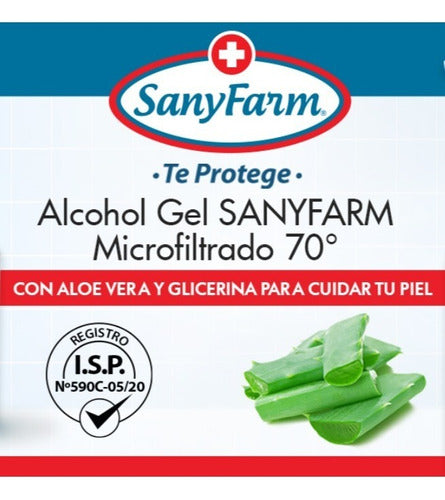 Alcohol Gel 70° De 60 Ml. Sanyfarm Con Aloe Vera Y Glicerina