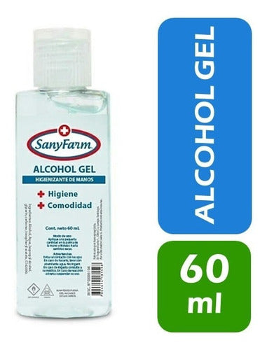 Alcohol Gel 70° De 60 Ml. Sanyfarm Con Aloe Vera Y Glicerina