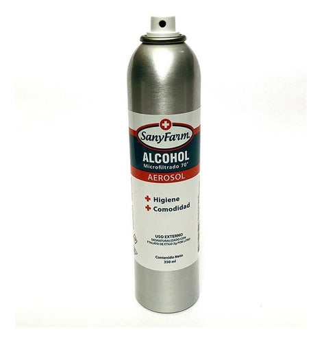 Alcohol Aerosol Líquido Microfiltrado 70° 350 Ml. Sanyfarm