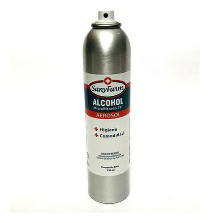 Alcohol Aerosol Líquido Microfiltrado 70° 350 Ml. Sanyfarm