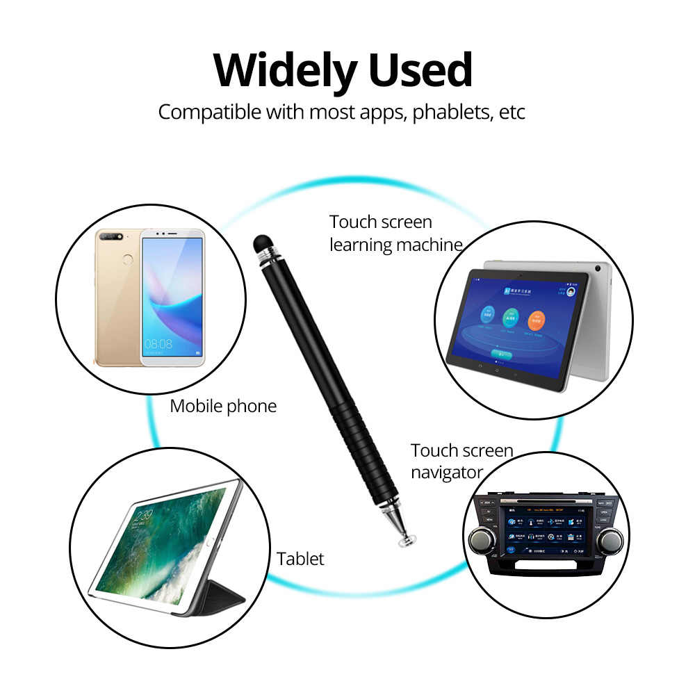 Lápiz Óptico Negro Compatible Tablet Celular iPhone iPad