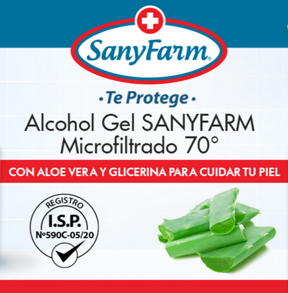 Alcohol Gel 70° De 140 Ml. Sanyfarm Con Aloe Vera Glicerina