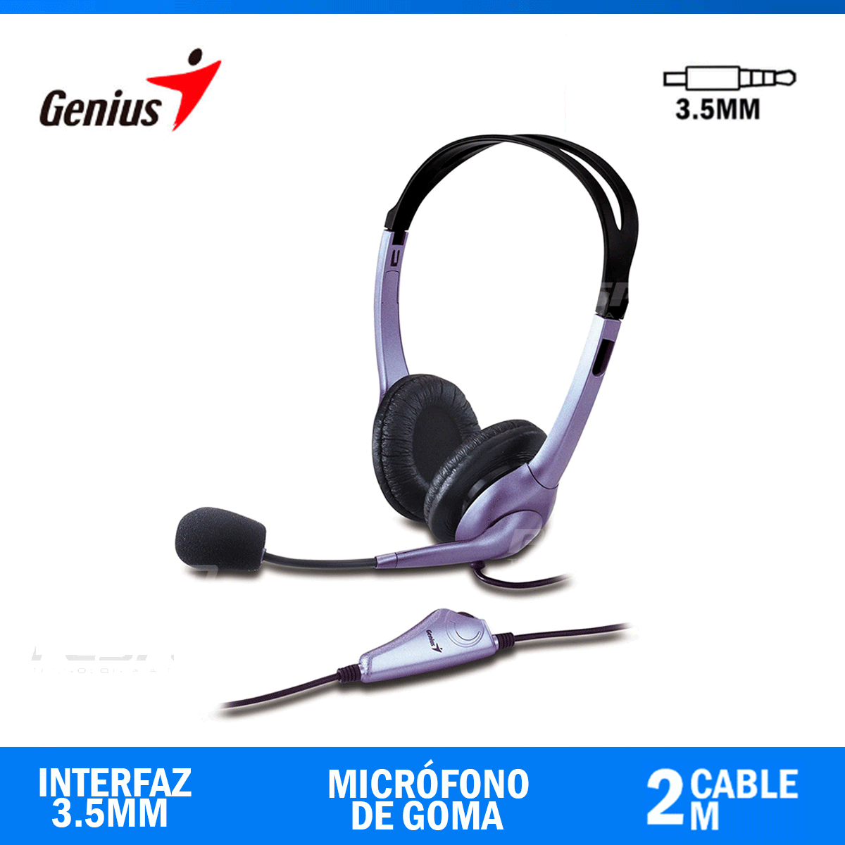 Audífonos Multimedia Genius HS-04S Headset Con Micrófono