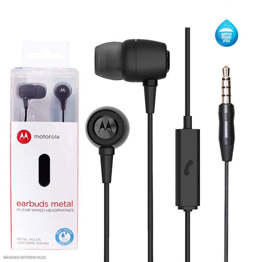 Aud fonos Motorola Earbuds Metal Modelo SH009 Manos Libres IPX4