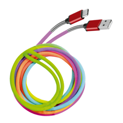 Cable USB Tipo C Philco Multicolor Para Carga Y Data Celulares