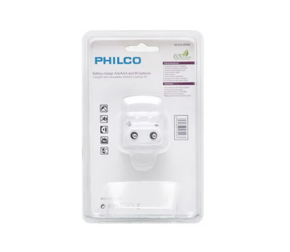 Cargador Philco Para Pilas AA AAA 9V + 2 Pilas AA