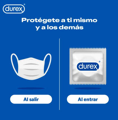 Durex Sensitivo Delgado Caja 3 Condones/Preservativos Látex Lubricados