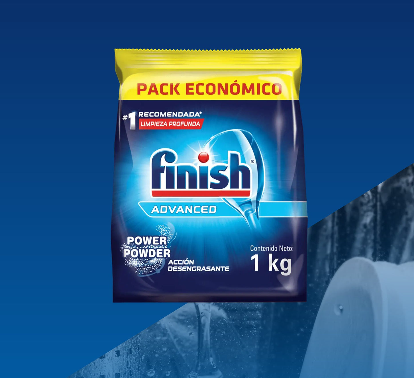 Finish Pack Económico Detergente Bolsa 1 kg. + Abrillantador 400 ml. + Sal Antisarro1 kg.