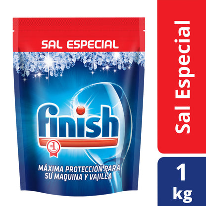 Finish Pack Económico Detergente Bolsa 1 kg. + Abrillantador 400 ml. + Sal Antisarro1 kg.