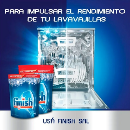 Finish Pack Económico Detergente Bolsa 1 kg. + Abrillantador 400 ml. + Sal Antisarro1 kg.