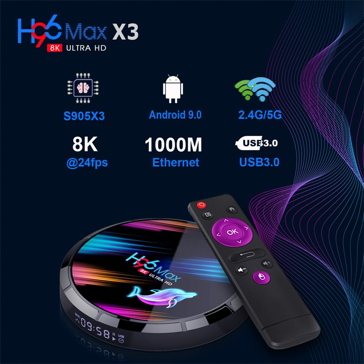 TV Box H96 Max X3 8K modelo año 2020 4GB/32GB Android 9.0