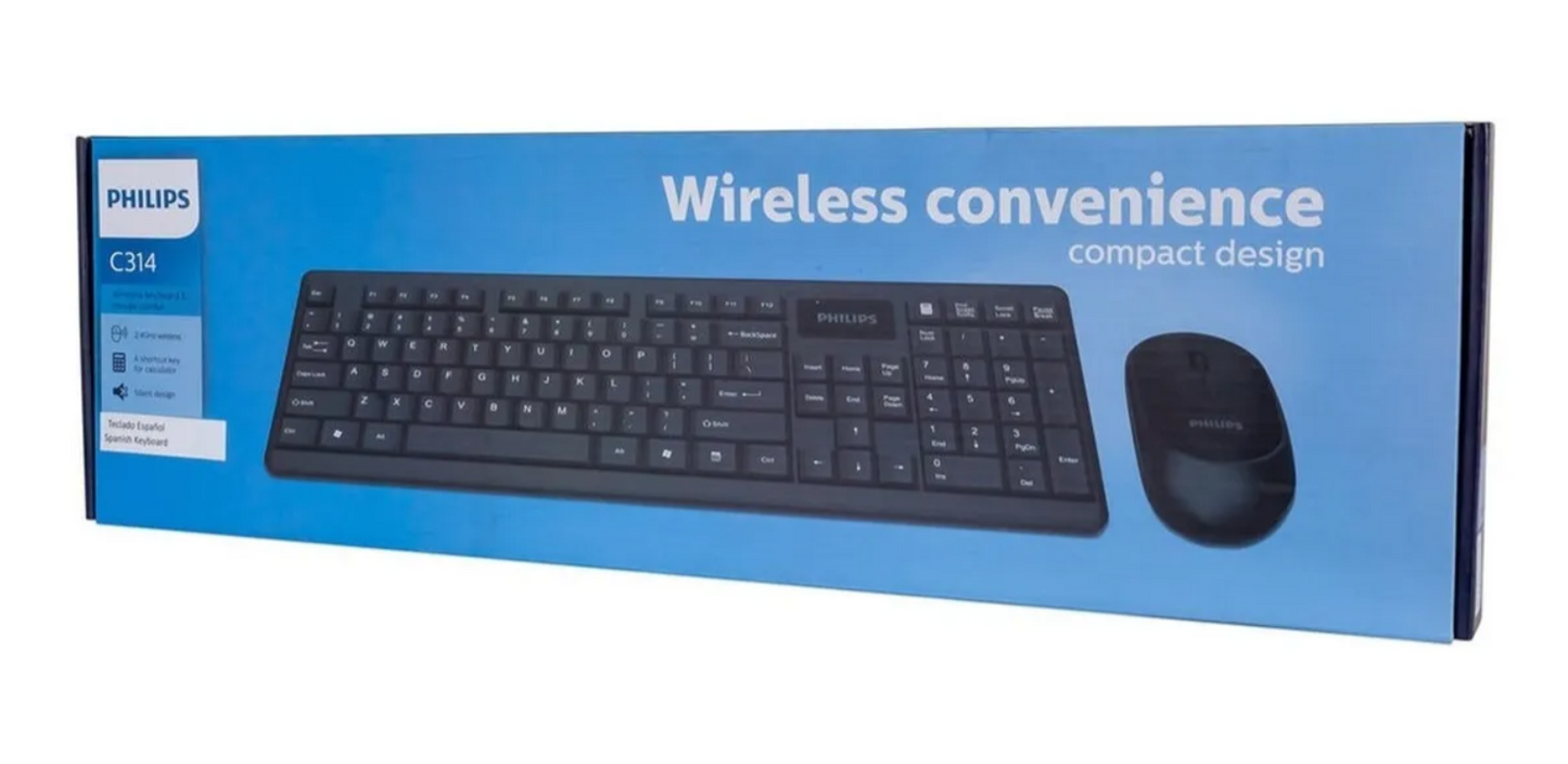 Combo Teclado + Mouse Inalámbrico Philips C314