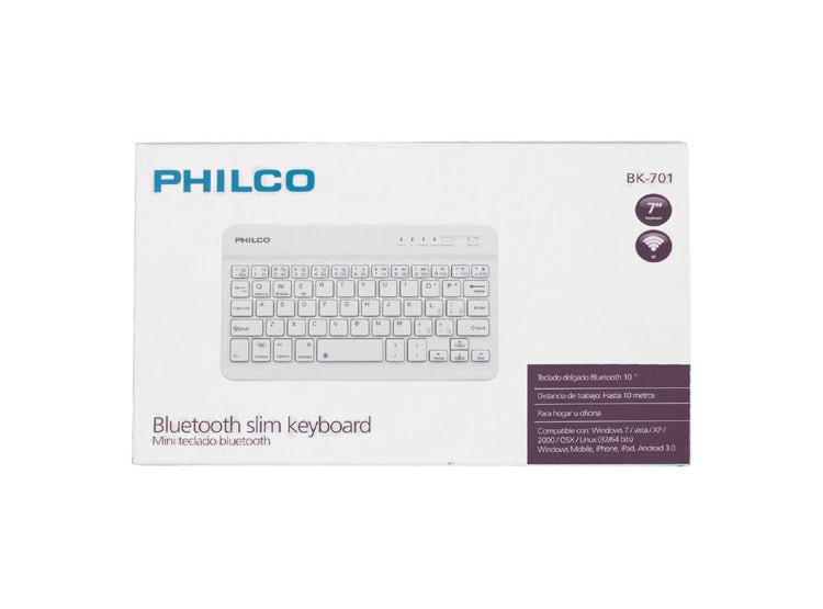 Mini Teclado Bluetooth 7 Pulgadas Philco Modelo BK-701