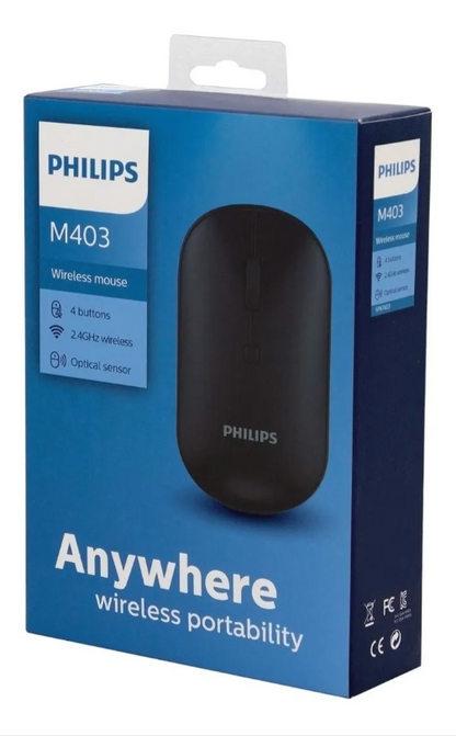 Mouse Óptico Inalámbrico Philips M403 Mod. SPK7403