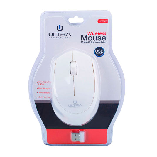 Mouse Óptico 4D Inalámbrico Ultra Technology 250W