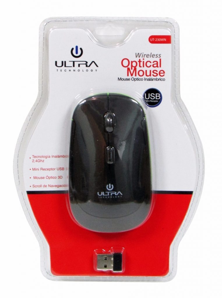 Mouse Óptico 4D Inalámbrico Ultra Technology 250W