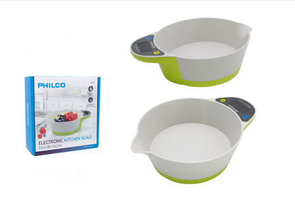 Balanza Pesa Digital De Cocina Philco Ks-767 Con Bowl Soporta Hasta 5 Kgs.