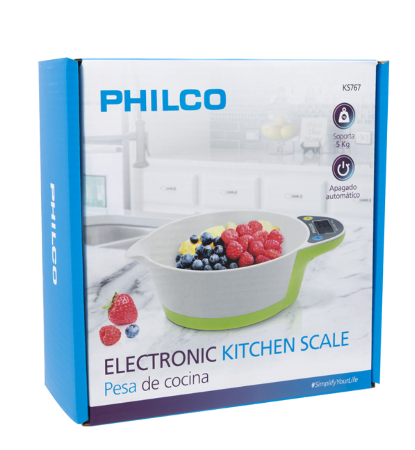 Balanza Pesa Digital De Cocina Philco Ks-767 Con Bowl Soporta Hasta 5 Kgs.