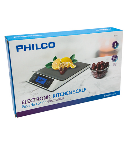 Balanza Pesa Digital De Cocina Philco KS-811 Soporta Hasta 5 Kgs.