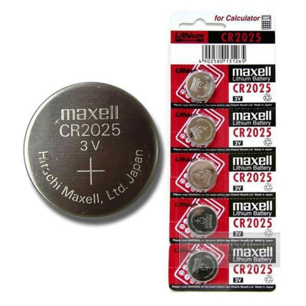 Trade Shop Traesio - 5 pilas de litio CR2025 3V 150mah pilas de botón para Relojes con Mando a distancia maxtech
