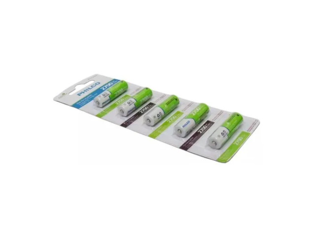 Pila Recargable Philco AA 2700 mAh Pack 5 Unidades