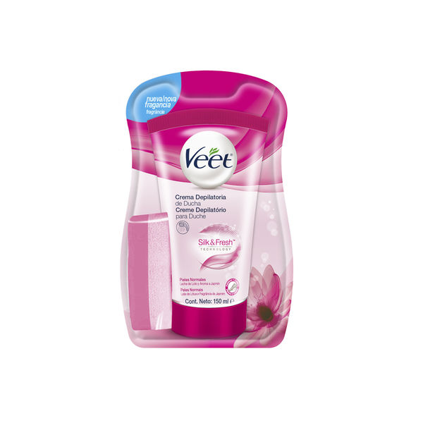 Veet Crema Depilatoria De Ducha Silky Fresh Para Piel Normal 150 ml.