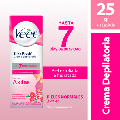 Veet Crema Depilatoria Axilas Y Bikini Para Piel Normal 25 Grs.