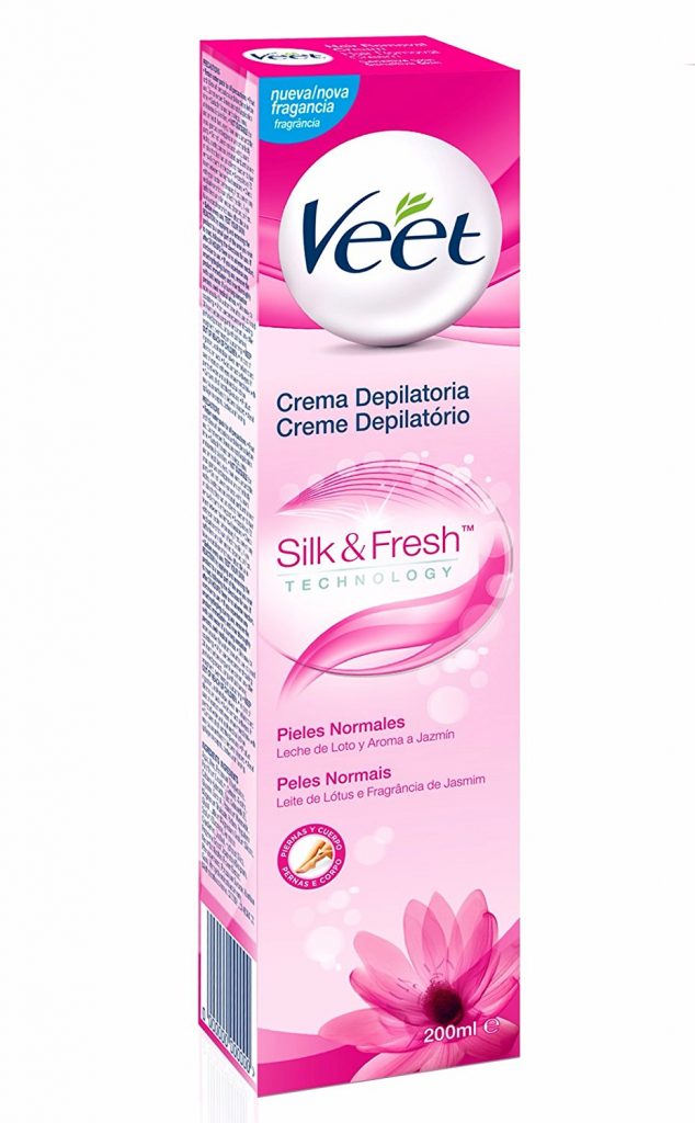 Veet Crema Depilatoria Silky Fresh Para Piel Normal 200 ml. Incluye Espátula